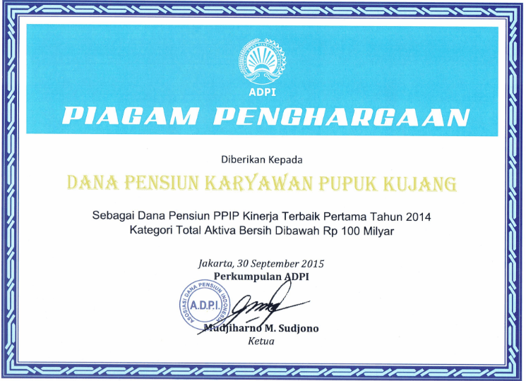 Piagam kinerja tahun 2014